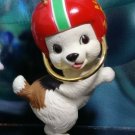 Hallmark Puppy Wearing a 'Brother' Helmet Ornament Dated 1993 In Original Box