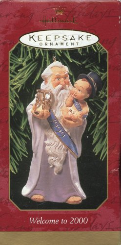 Hallmark Ornament Welcome to 2000 Baby New Year Father Time Y2K 1999 Christmas