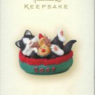 Hallmark 2007 Mischievous Kittens #9 in Series Ornament Playing with Slipper