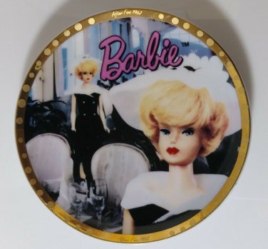 After Five Enesco Mini Plate Easel Blond Bubble Cut 1993 Mattel 4 Inch Barbie