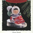 1995 Hallmark Frosty Friends #16 Eskimo Delivering Santa's Mail on a Snow Ski