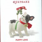 Hallmark 2014 Puppy Love Keepsake Ornament Black & White French Bulldog