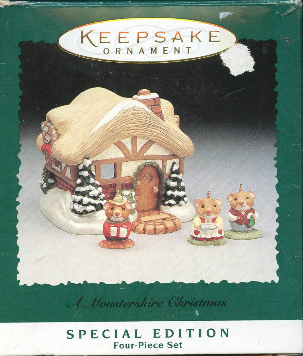 Hallmark 1995 Moustershire Christmas 4 pc Special Edition Keepsake Ornament