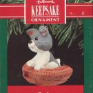 1990 Hallmark Keepsake Ornament Brother Puppy Mitt Most Valuable Brother MVB