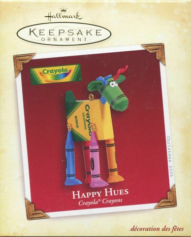 Hallmark Keepsake Ornament Happy Hues 2005 Crayola Crayons Reindeer