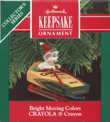 1990 Hallmark Keepsake Ornament Bright Moving Colors Crayola Crayon #2 in Series
