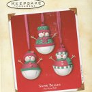 Hallmark Ornament 2002 Snow Belles Porcelain Bells in Original Box Set of 3