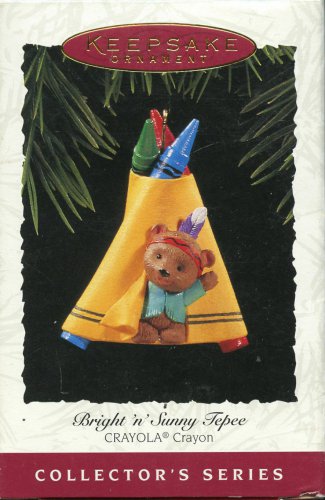 1995 Hallmark Keepsake Ornament CRAYOLA Crayon Bright 'n Sunny Tepee #7 in Serie