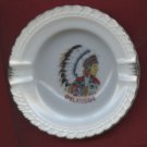 Oklahoma Souvenir Collectors 3 1/2" Plate Chief Warrior Ashtray