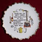 Kitchen Display Plate Thank God Dirty Dishes cute original smith western Japan label