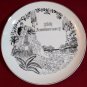 25th Anniversary 8" Plate Artmark of Japan Hand painted Silver, White & Black
