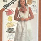 Simplicity 5323 Kitchen Coverups Misses Set of Aprons with Appliques