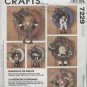 McCall's 7229 Decorative Wreaths w/ a Scarecrow Witch Snowman Santa or Bunny