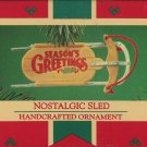 Vintage 1984 Hallmark Keepsake Ornament - Nostalgic Sled Season's Greetings