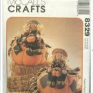 McCall's 8329 Homespun at Heart Pumpkin Scarecrow Girl/Boy Doll & Clothes