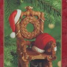 Hallmark Keepsake Christmas Ornament Santa's Chair Handcrafted Dated 2000