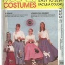 Misses 50's Costume Poodle Skirt Costume size XS-Lrg Sewing Pattern McCalls