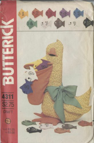 Butterick 4311 Pelican Teaching Toy Pattern 24" Tall to Teach Numbers & Colors