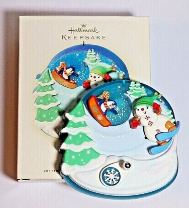 2008 Spin-A-Majigs Hallmark Downhill Fun Keepsake Christmas Ornament