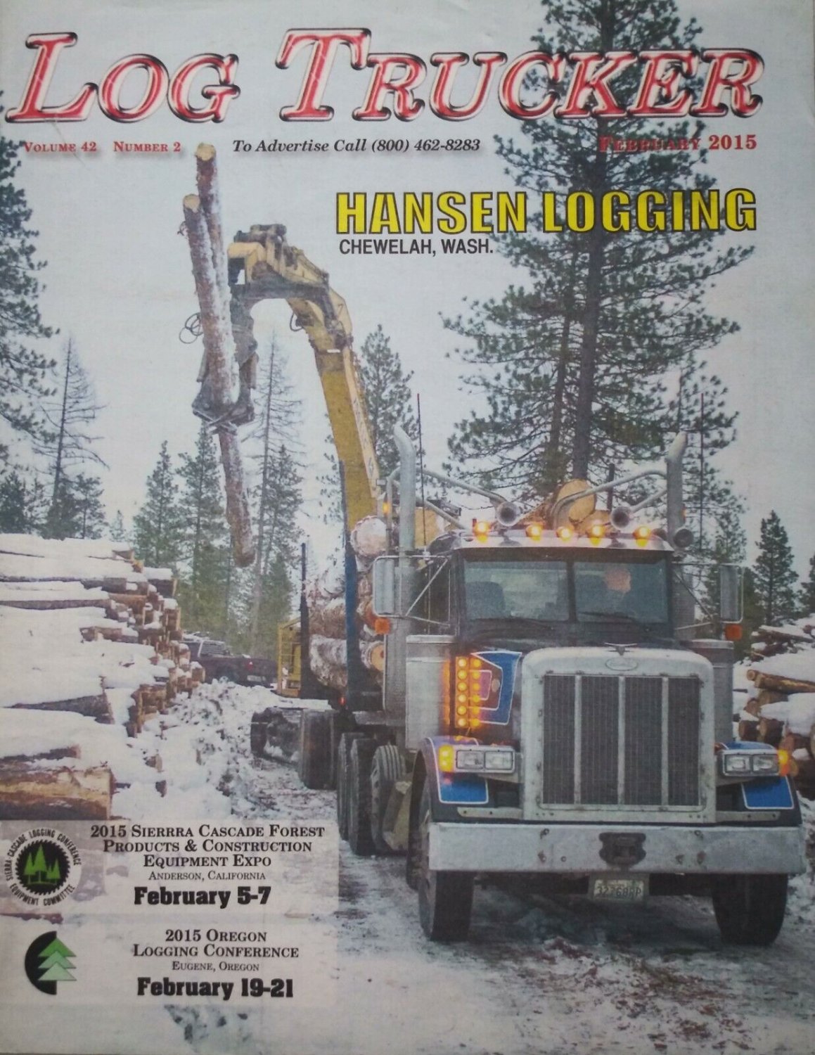 Log Trucker Logging Truck Loggers World Magazine Hansen Logging WA Feb 2015