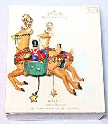 2007 Yuletide Treasures #2 in Series Reindeer Hallmark Keepsake Ornament