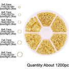 1200pcs Open Jump Rings Jewelry Making Keychains & Necklace Repair (Gold) #1