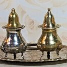 Silverplate Salt & Pepper Shakers with underplate International Silver Company