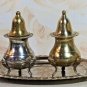 Silverplate Salt & Pepper Shakers with underplate International Silver Company