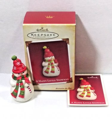 Hallmark Keepsake Christmas Ornament "A Happy Little Snowman" Dated 2005