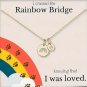 Rainbow Bridge Pet Memorial Pendant Necklace Dog Cat Memory Gift Grief Mourning