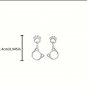 Silvery Cat's Paw & Head Stud Pierced Earrings Gifts Studs pierce earring