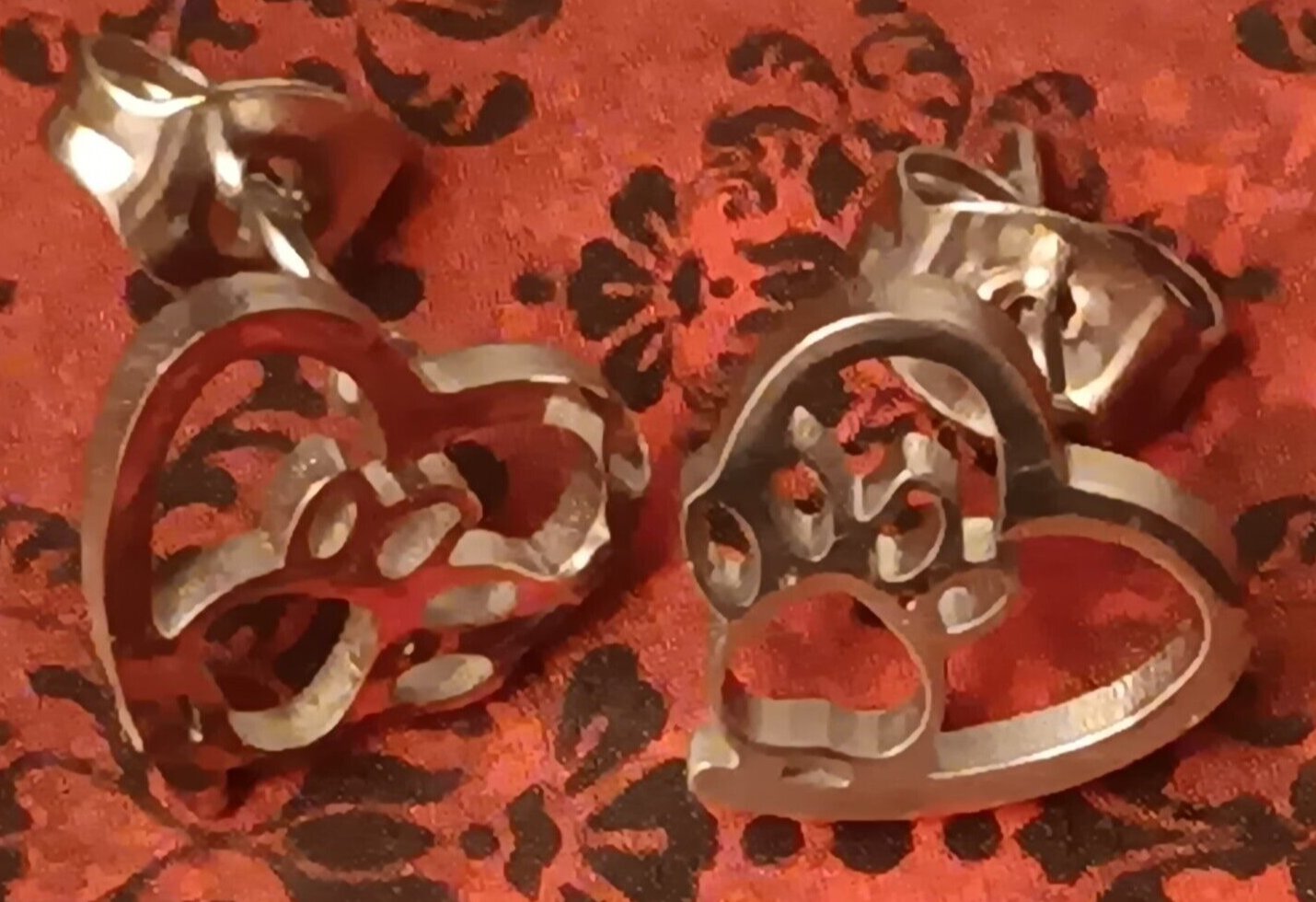 Stainless Steel Footprint Love Paw Gold Color Earrings Studs pierce earring