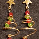 Christmas Tree Dangling Earrings Golden Color Fashion Celebrate Season Holiday Christmas Tree Dangling Earrings Golden Color Fashion Celebrate Season Holiday