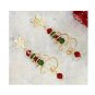 Christmas Tree Dangling Earrings Golden Color Fashion Celebrate Season Holiday