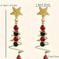Christmas Tree Dangling Earrings Golden Color Fashion Celebrate Season Holiday