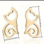 Cute Cat Shape Stud Stainless Steel Pet Cat Stud Earrings Studs pierce earring