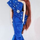 Blue Slim Mermaid Dress for 11.5inch Fashion Doll Long Evening Gown Hat Clothing Blue Slim Mermaid Dress for 11.5inch Fashion Doll Long Evening Gown Hat Clothing