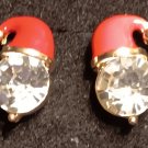 Golden Santa Hat Earrings Pierced Studs Gifts pierce earring Christmas Glitz