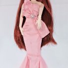 Pink Slim Mermaid Dress for 11.5inch Fashion Doll Long Evening Gown Hat Clothing Pink Slim Mermaid Dress for 11.5inch Fashion Doll Long Evening Gown Hat Clothing