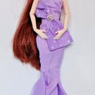 Purple Slim Mermaid Dress for 11.5in Fashion Doll Long Evening Gown Hat Clothes Purple Slim Mermaid Dress for 11.5in Fashion Doll Long Evening Gown Hat Clothes