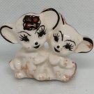 Hawaiian Mice Figurine Godber's J Choo Pottery Hawaii White Beige Signed OT