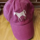 Pink Baseball Cap White Horse Adjustable No Tags Pony Hat New