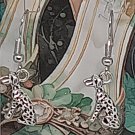 Silvery Color Dalmation Dog Pierced Earrings Gifts Studs pierce earring