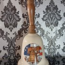 Liberty Bell Porcelain Bell Approx 9" in Tall Bells Independence American Flag
