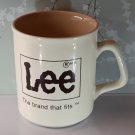 Lee ® Jeans Coffee Tea Mug Cup Ceramic Beige/Brown 8oz The brand that fits™