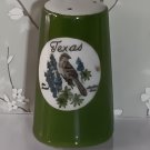 Single Orphaned State of Texas Green Shaker w/ Mockingbird Bluebonnets Japan