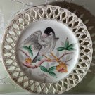 Old Lace 7.25"inch Ceramic Decorative Wall Plate with Bird Design No Maker Marks