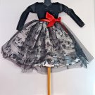 Black & White Musical Note Dress for 11.5inch Fashion Doll Gown Prom Party dance