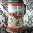 1991 Budweiser Holiday Beer Stein Mug The Season's Best Clydesdale Horses