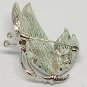 Sparkling Silver Colored Rhinestone Butterfly Brooch Pinback Pin Lapel